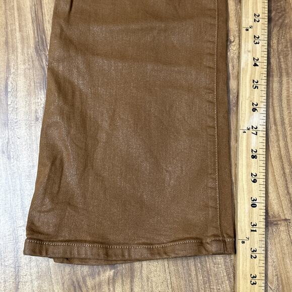 Joes Womens High Rise Flare Leg Jeans Coated Caramel Brown Cotton Size 29 - Picture 7 of 10